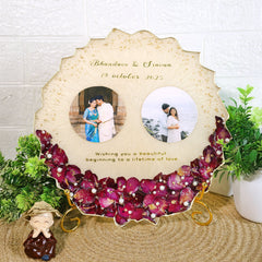 Rose & Moti Coated Beautiful Resin Art
