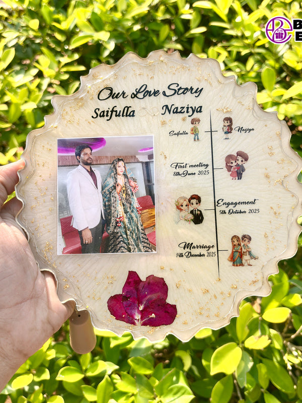 Personalized Love Story Resin Art For Couple